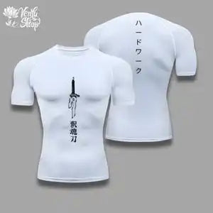 Toji Compression Shirt - Performance Sportswear for Jujutsu Kaisen Fans, Featuring Fushiguro and Zenin Designs