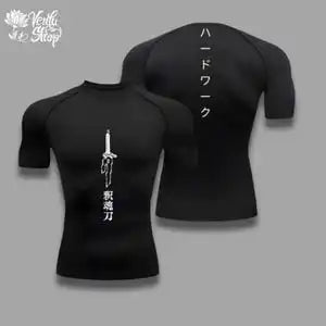 Toji Compression Shirt - Performance Sportswear for Jujutsu Kaisen Fans, Featuring Fushiguro and Zenin Designs